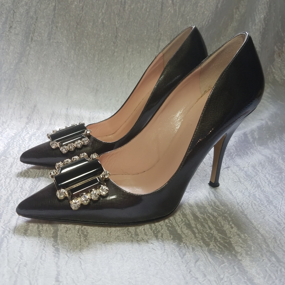 Kate Spade Vero Cuoio Embelished Heels 4"